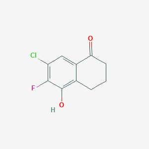 molecular formula C10H8ClFO2 B8345401 7-chloro-6-fluoro-5-hydroxy-3,4-dihydro-2H-naphthalen-1-one 