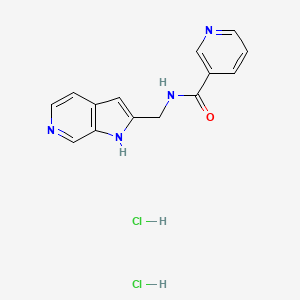 molecular formula C14H14Cl2N4O B8345514 N-(1H-pyrrolo[2,3-c]pyridin-2-ylmethyl)nicotinamide dihydrochloride 