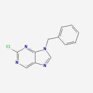 molecular formula C12H9ClN4 B8345520 Chloro-9-benzylpurine 