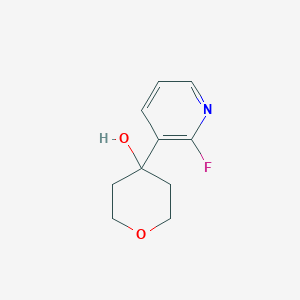 molecular formula C10H12FNO2 B8345533 4-(2-Fluoropyridin-3-YL)tetrahydro-2H-pyran-4-OL 