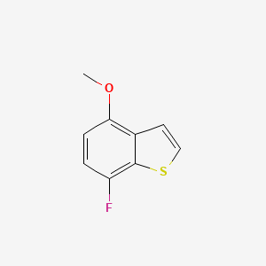 molecular formula C9H7FOS B8345543 7-Fluoro-4-methoxy-1-benzothiophene 