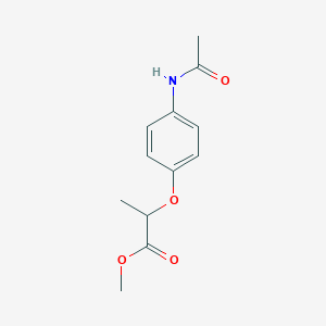 molecular formula C12H15NO4 B8345559 2-(4-Acetylamino-phenoxy)-propionic acid methyl ester 