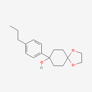 molecular formula C17H24O3 B8345567 8-(4-Propylphenyl)-1,4-dioxaspiro[4.5]decan-8-ol CAS No. 934759-36-1
