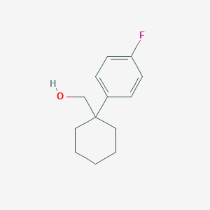 molecular formula C13H17FO B8345580 (1-(4-Fluorophenyl)cyclohexyl)methanol 