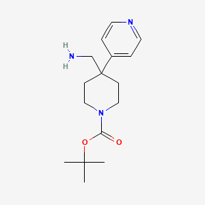 Tert-butyl 4-(aminomethyl)-4-(pyridin-4-yl)piperidine-1-carboxylate