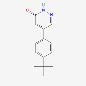 molecular formula C14H16N2O B8345711 5-(4-tert-Butylphenyl)pyridazin-3(2H)-one 