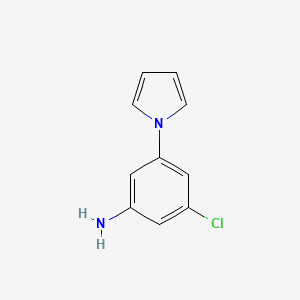 molecular formula C10H9ClN2 B8345713 3-Chloro-5-(1-pyrrolyl)aniline 