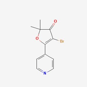 molecular formula C11H10BrNO2 B8345763 4-bromo-2,2-dimethyl-5-(pyridin-4-yl)furan-3(2H)-one 