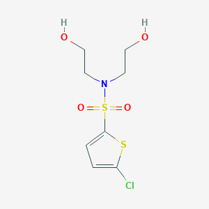 molecular formula C8H12ClNO4S2 B8345794 5-Chloro-thiophene-2-sulfonic acid bis-(2-hydroxy-ethyl)-amide 
