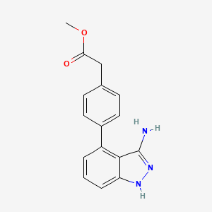 Benzeneacetic acid,4-(3-amino-1h-indazol-4-yl)-,methyl ester