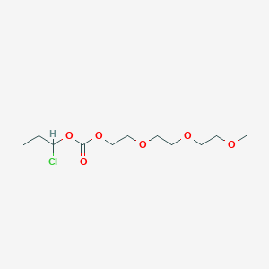 molecular formula C12H23ClO6 B8345851 1-Chloro-2-methylpropyl 2-(2-(2-methoxyethoxy)-ethoxy)ethyl carbonate 