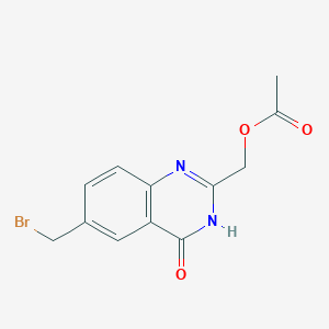 2-Acetoxymethyl-6-bromomethyl-3,4-dihydroquinazolin-4-one