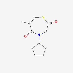 4-Cyclopentyl-6,7-dihydro-6-methyl-1,4-thiazepin-2,5-(3H,4H)-dione