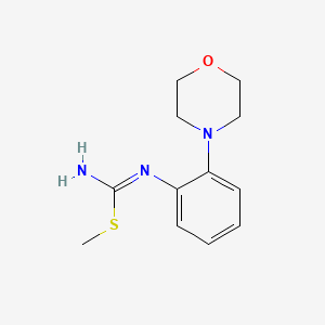 molecular formula C12H17N3OS B8345889 Methyl (2-morpholinophenyl)carbamimidothioate 
