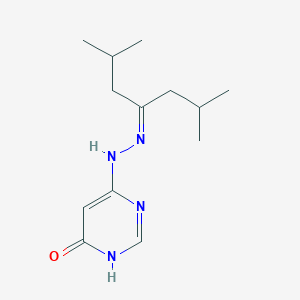 6-[2-(2,6-Dimethylheptan-4-ylidene)hydrazino]pyrimidin-4-ol