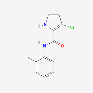 molecular formula C12H11ClN2O B8345937 3-chloro-N-o-tolyl-1H-pyrrole-2-carboxamide 