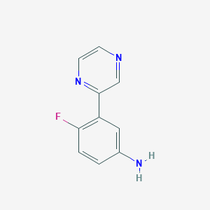 4-Fluoro-3-(pyrazin-2-yl)phenylamine