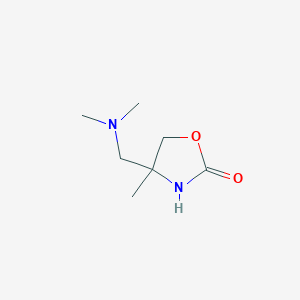 molecular formula C7H14N2O2 B8345993 4-((Dimethylamino)methyl)-4-methyloxazolidin-2-one 