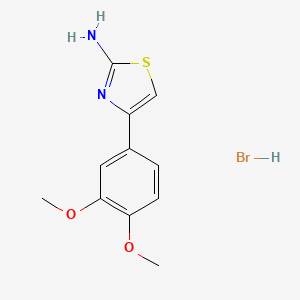 molecular formula C11H13BrN2O2S B8346070 4-(3,4-Dimethoxy-phenyl)-thiazol-2-ylamine hydrobromide 