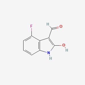molecular formula C9H6FNO2 B8346137 4-Fluoro-3-hydroxymethylene-1,3-dihydro-indol-2-one 