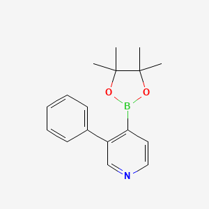 molecular formula C17H20BNO2 B8346147 3-Phenyl-4-(4,4,5,5-tetramethyl-1,3,2-dioxaborolan-2-yl)pyridine 