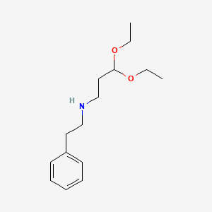 molecular formula C15H25NO2 B8346323 3,3-Diethoxy-N-phenethyl-propan-1-amine 