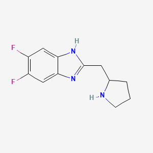 molecular formula C12H13F2N3 B8346335 5,6-difluoro-2-(pyrrolidin-2-ylmethyl)-1H-benzimidazole 