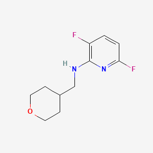 molecular formula C11H14F2N2O B8346402 3,6-difluoro-N-((tetrahydro-2H-pyran-4-yl)methyl)pyridin-2-amine 