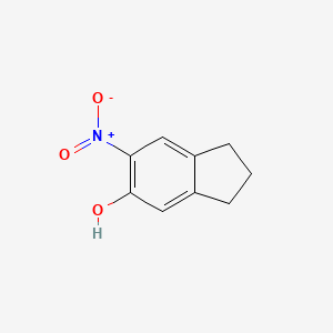 molecular formula C9H9NO3 B8346547 6-Nitro-5-indanol 