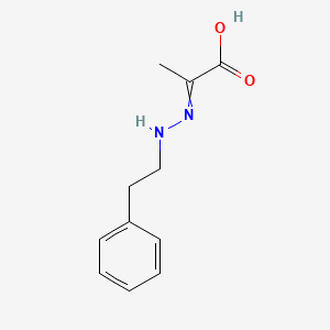 molecular formula C11H14N2O2 B8346556 2-(Phenethylhydrazono)-propionic acid 
