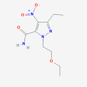 1-(2-ethoxyethyl)-3-ethyl-4-nitro-1H-pyrazole-5-carboxamide