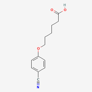 molecular formula C13H15NO3 B8346567 6-(4-Cyanophenoxy)hexanoic acid 