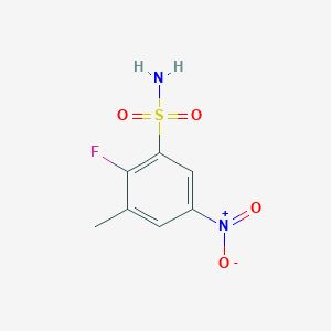 molecular formula C7H7FN2O4S B8346600 3-Aminosulfonyl-4-fluoro-5-methylnitrobenzene 