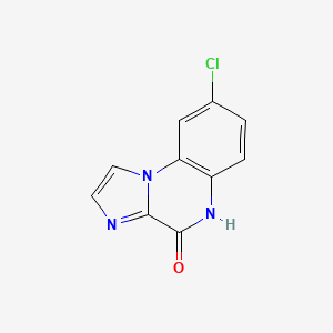 molecular formula C10H6ClN3O B8346615 8-chloroimidazo[1,2-a]quinoxaline-4(5H)-one 