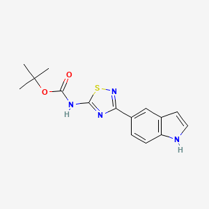 tert-butyl (3-(1H-indol-5-yl)-1,2,4-thiadiazol-5-yl)carbamate