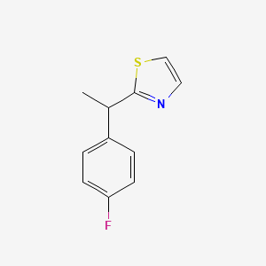 molecular formula C11H10FNS B8346652 2-(1-(4-Fluorophenyl)ethyl)thiazole 
