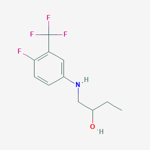 molecular formula C11H13F4NO B8346658 1-(3-Trifluoromethyl-4-fluorophenylamino)-2-butanol 