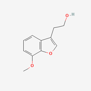molecular formula C11H12O3 B8346696 3-(2-Hydroxyethyl)-7-methoxybenzofuran 