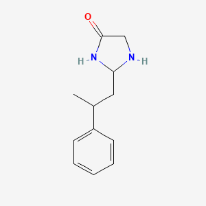 molecular formula C12H16N2O B8346726 2-(2-Phenylpropyl)imidazolidin-4-one 