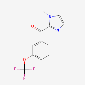 molecular formula C12H9F3N2O2 B8346738 2-(3'-Trifluoromethoxy benzoyl)-1-methylimidazole 