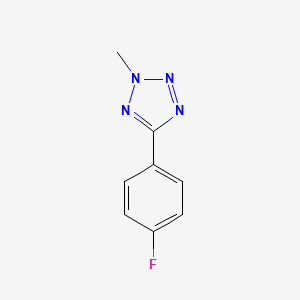 molecular formula C8H7FN4 B8346743 5-(4-fluorophenyl)-2-methyl-2H-tetrazole 