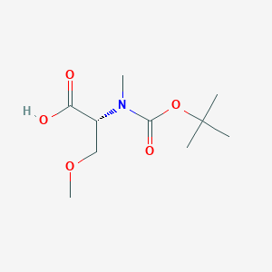 molecular formula C10H19NO5 B8346767 N-(tert-butoxycarbonyl)-N,O-dimethyl-D-serine 