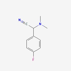 molecular formula C10H11FN2 B8346793 2-(4-fluorophenyl)-2-(N,N-dimethylamino)acetonitrile 