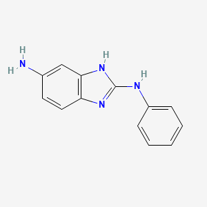 molecular formula C13H12N4 B8346811 5-Amino-2-phenylaminobenzimidazole 