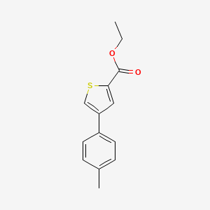 molecular formula C14H14O2S B8346838 4-p-Tolyl-thiopene-2-carboxylic acid ethyl ester 