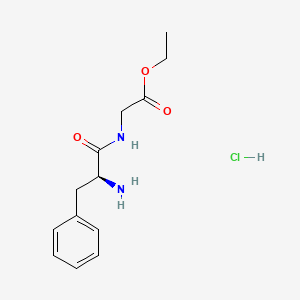 molecular formula C13H19ClN2O3 B8346856 L-phenylalanylglycine ethyl ester hydrochloride 