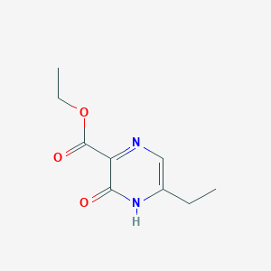 molecular formula C9H12N2O3 B8346872 Ethyl 5-ethyl-3-hydroxypyrazine-2-carboxylate 