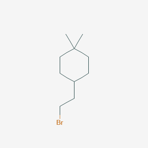 molecular formula C10H19Br B8346886 4-(2-Bromoethyl)-1,1-dimethylcyclohexane 