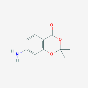 molecular formula C10H11NO3 B8346973 7-Amino-2,2-dimethyl-4H-1,3-benzodioxine-4-one 