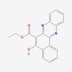 molecular formula C19H14N2O3 B8347026 Ethyl 5-oxo-5,7-dihydrobenzo[a]phenazine-6-carboxylate CAS No. 86266-79-7